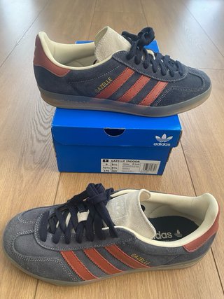 Adidas Gazelle Talla 42.5 Azul/Rojo Originales