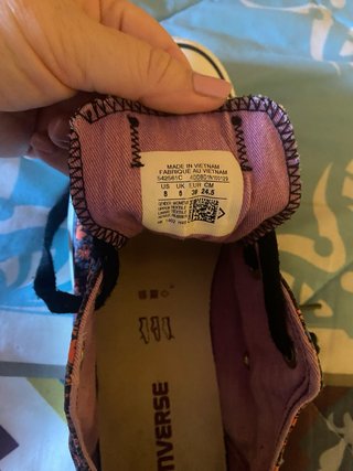 Converse Talla 39 Estampado Floral como nuevas