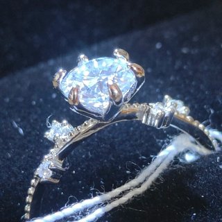 Anello Argento Moissanite 1 Carato GRA