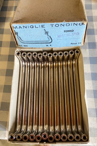 12 Maniglie Tondino di metallo