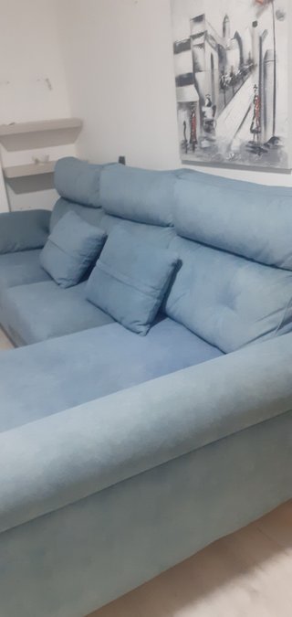 Sofá chaise longue verde agua EN RONDS