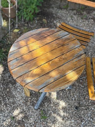 Set tavolo e 2 sedie da giardino vintage