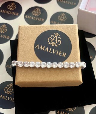 Pulsera Plata Ajustable Circonitas AMALVIER