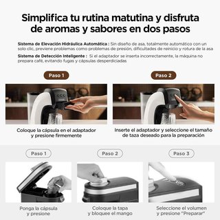 Cafetera multicápsulas 5en1 CAPXSNOB negra NUEVO