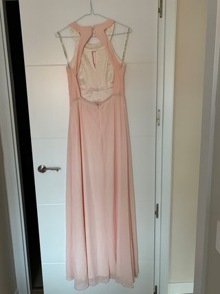 Vestido rosa palo invitada espalda abierta