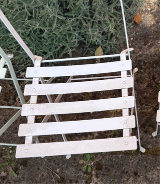 Set 4 Sedie Pieghevoli Vintage Bianco