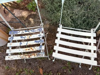 Set 4 Sedie Pieghevoli Vintage Bianco