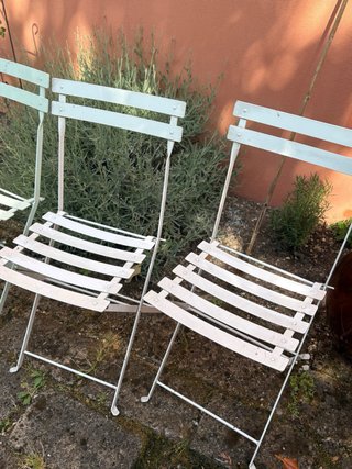 Set 4 Sedie Pieghevoli Vintage Bianco