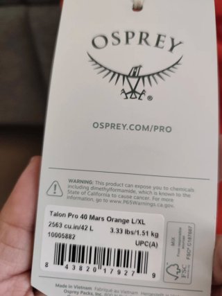 Mochila Osprey Talon Pro 40 Nueva