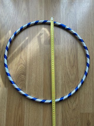 Aro Hula Hoop Infantil Brillante Azul y Plata