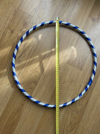 Aro Hula Hoop Infantil Brillante Azul y Plata