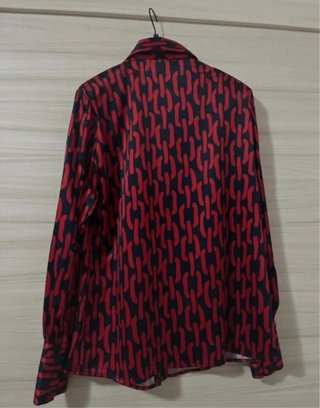 Camicia fantasia catena rossa e nera