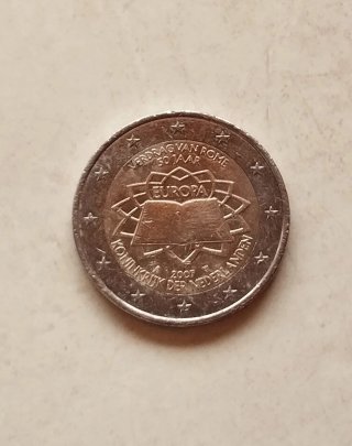 Moneda  2 euros 2007 Tratado de Roma  Países Bajos