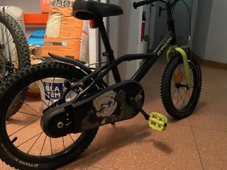 Bicicleta Infantil Btwin Negra y Verde