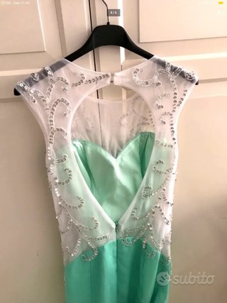 Vestito lungo azzurro Tiffany S da cerimonia