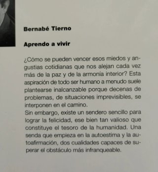 Aprendo a vivir, de Bernabé Tierno