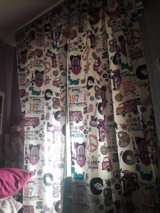 Cortinas estilo retro 1970s