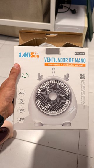 Ventilatore USB Ricaricabile 3 Velocità Verde