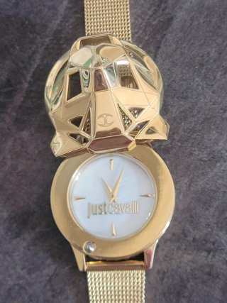 Orologio Just Cavalli Testa Leopardo Oro
