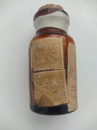 Antiguo frasco "El Replateador"