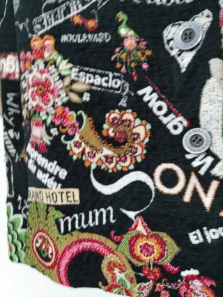 Cappotto Desigual Nero Multicolor Taglia M