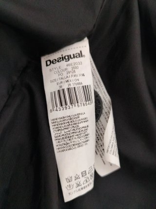 Cappotto Desigual Nero Multicolor Taglia M