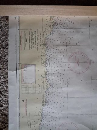 Carta náutica, de Ortegal a la isla de Re
