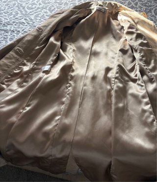 Abrigo ante beige talla S