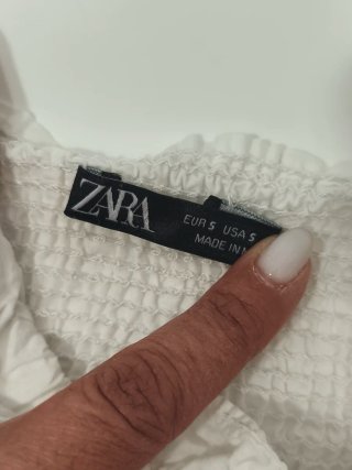 Top Zara Talla S Blanco
