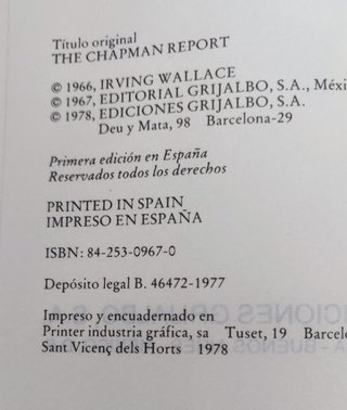 Libro EL INFORME CHAPMAN