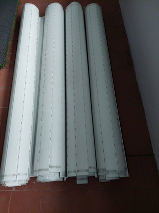 4 Persianas 130×112, 2 Tubos, Motor e Interruptore