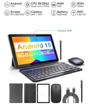 Tablet Android 15 6GB RAM 128GB ROM