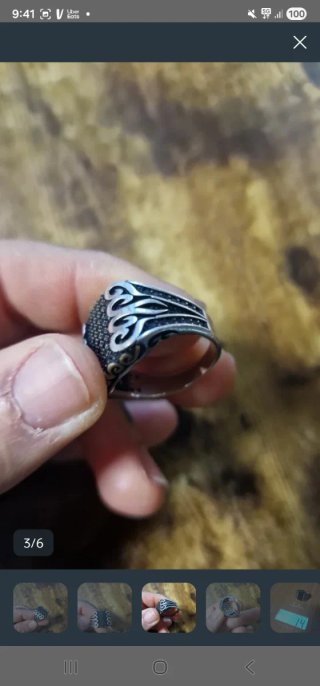 Anillo Sello Plata Negro