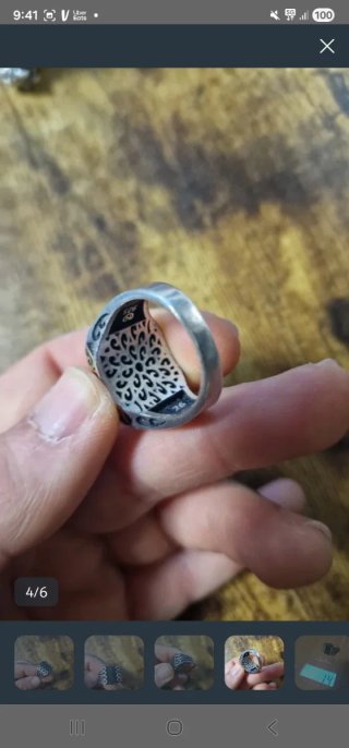Anillo Sello Plata Negro