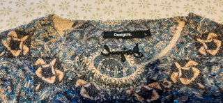 Maglia Desigual tg L pull primaverile perline
