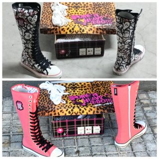 Botas altas tipo Converse, nuevas
