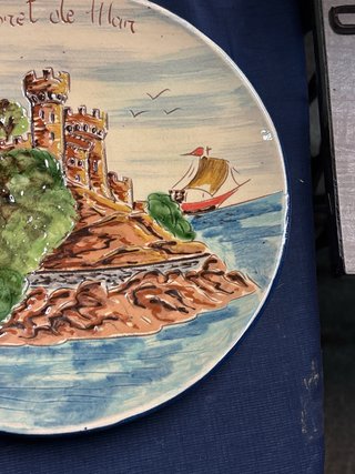 Plato Cerámica Lloret de Mar. Puigdemont