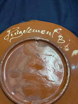 Plato Cerámica Lloret de Mar. Puigdemont