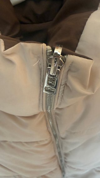 Chaleco reversible ZARA Beige/Marrón