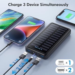 Power Bank Solar 26800mAh PD 3.0A NUEVA