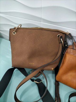 Lote 3 Bolsos Mujer Marrón y Beige