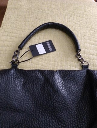 Borsa Tosca Blu Nera Pelle martellata..