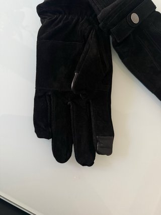 Guantes Zara Hombre Piel Negro Talla L