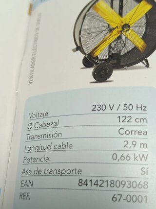 Ventilador Industrial 122cm