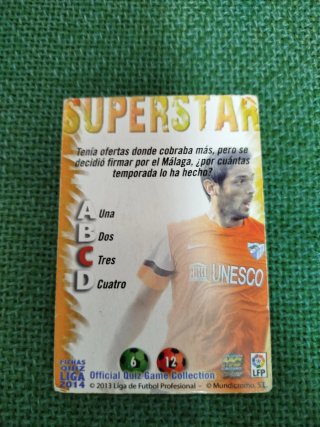 Cromos antiguos fútbol Málaga CF 13-14 vintage