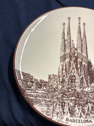 Plato Cerámica Sagrada Familia Barcelona