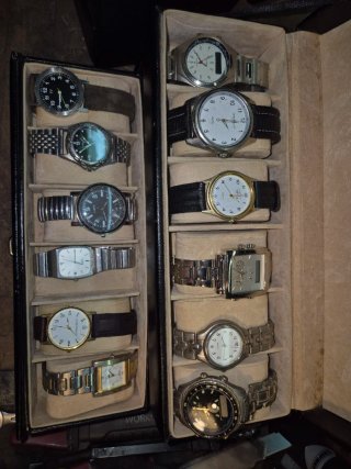 Archivador de relojes de piel sintética