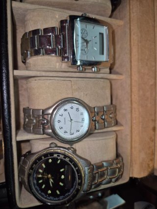 Archivador de relojes de piel sintética