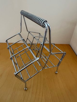 Especiero metal con 6 botes de cristal