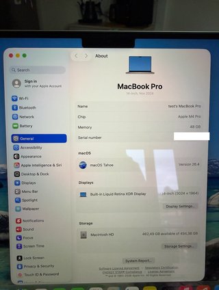 MacBook Pro M4 14' 2025 48GB RAM 512GB SSD
